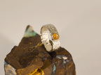 Bague pierre de lune orangée – Taille 54