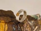 Bague pierre de lune orangée – Taille 54