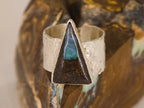 Bague opale boulder triangulaire – Taille 53 ajustable