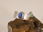 Bague opale boulder sur anneau martelé – Taille 62
