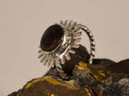 Bague agate de feu du Mexique, motif solaire – Taille 58 — vue complémentaire 5 de la pierre et de la monture — Tirou Bijou