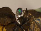 Bague opale boulder ovale en argent 925 – Taille 54 — vue complémentaire 6 de la pierre et de la monture — Tirou Bijou