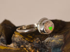 Bague opale cantera du Mexique – Taille 54 — vue complémentaire 1 de la pierre et de la monture — Tirou Bijou
