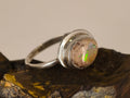 Bague opale cantera du Mexique – Taille 54 — vue complémentaire 2 de la pierre et de la monture — Tirou Bijou