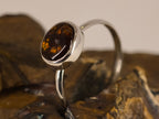 Bague en agate de feu — vue 1 — Tirou Bijou