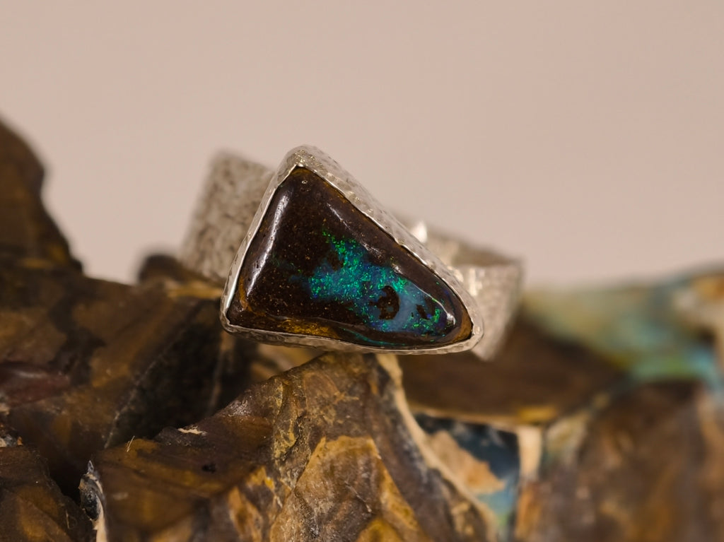 Bague en opale boulder — vue 1 — Tirou Bijou