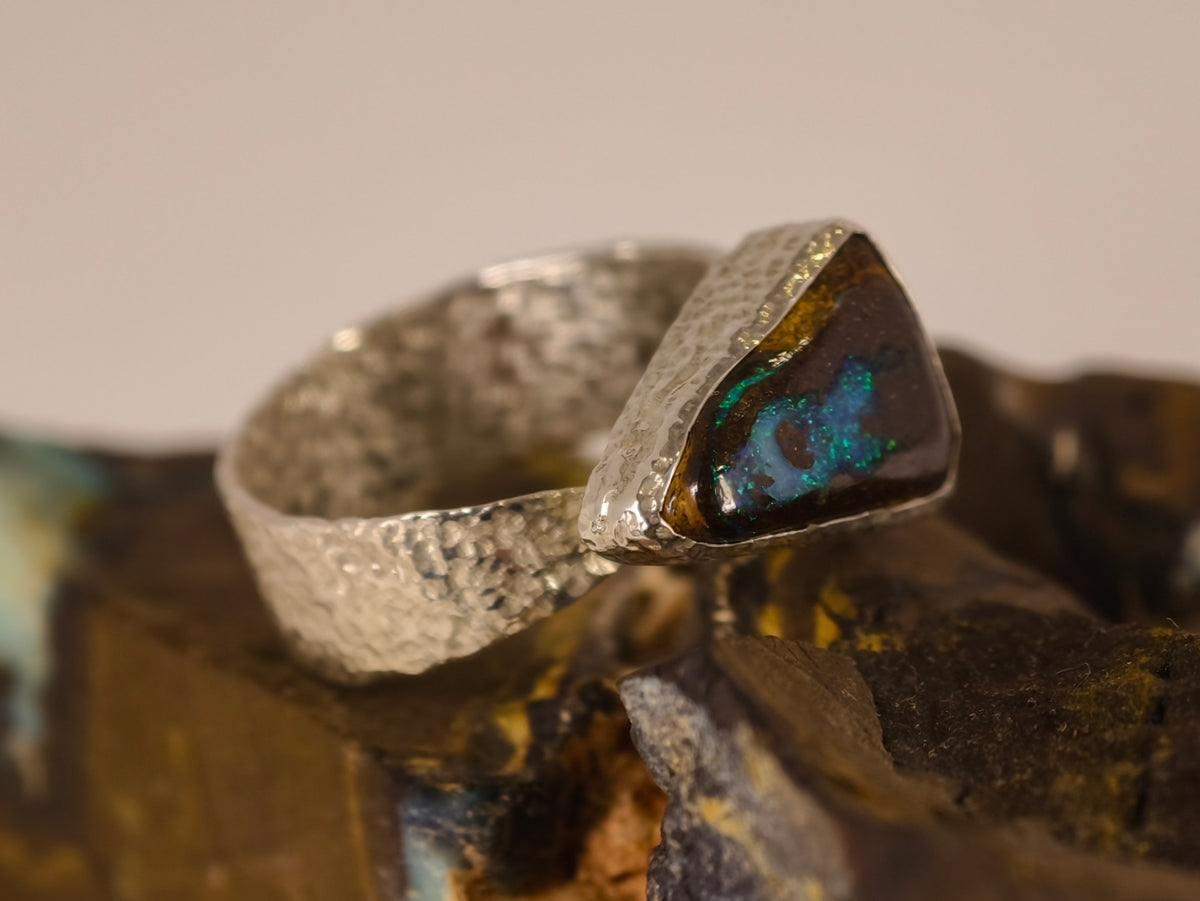 Bague en opale boulder — vue 3 — Tirou Bijou