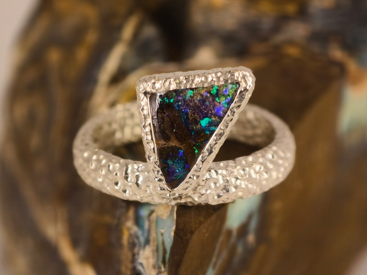 Bague en opale boulder — vue 2 — Tirou Bijou