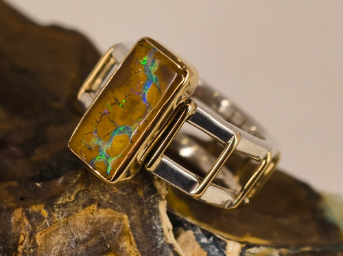 Bague en opale boulder — vue 2 — Tirou Bijou