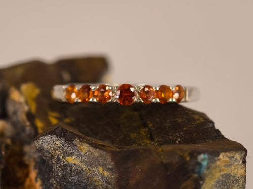 Bague en saphir orange — vue 2 — Tirou Bijou