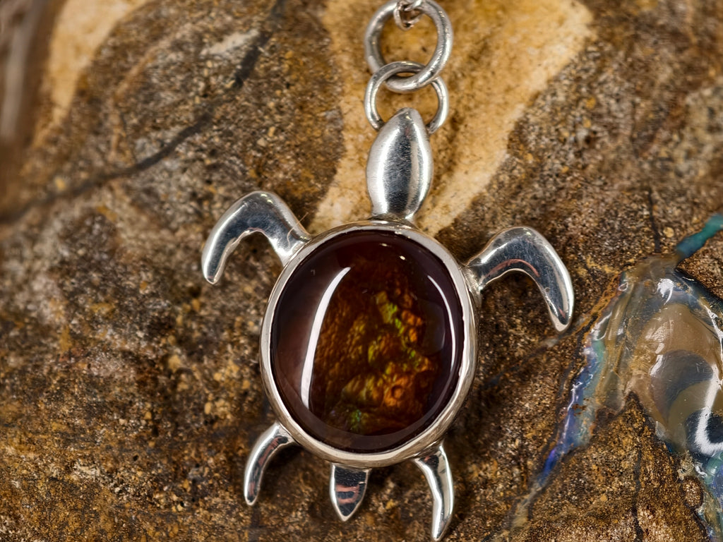 Pendentif en agate de feu — vue 2 — Tirou Bijou