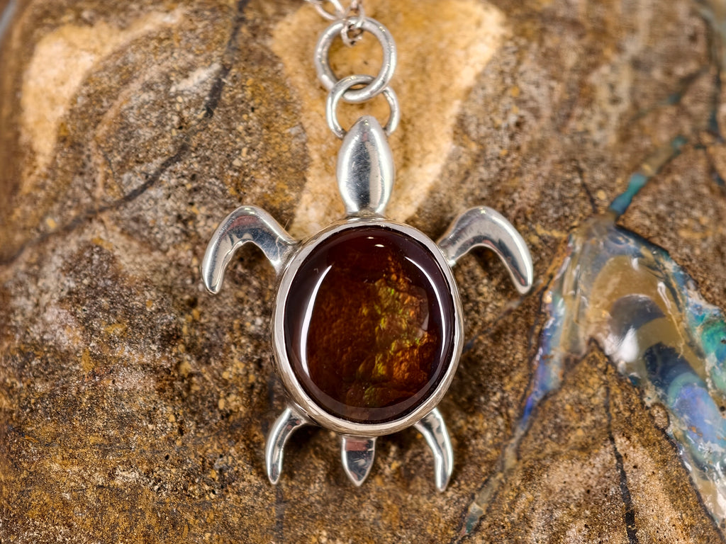 Pendentif en agate de feu — vue 3 — Tirou Bijou