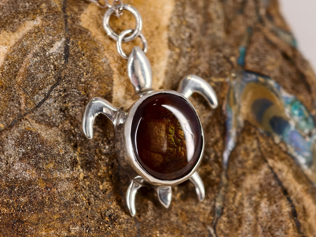 Pendentif en agate de feu — vue 4 — Tirou Bijou
