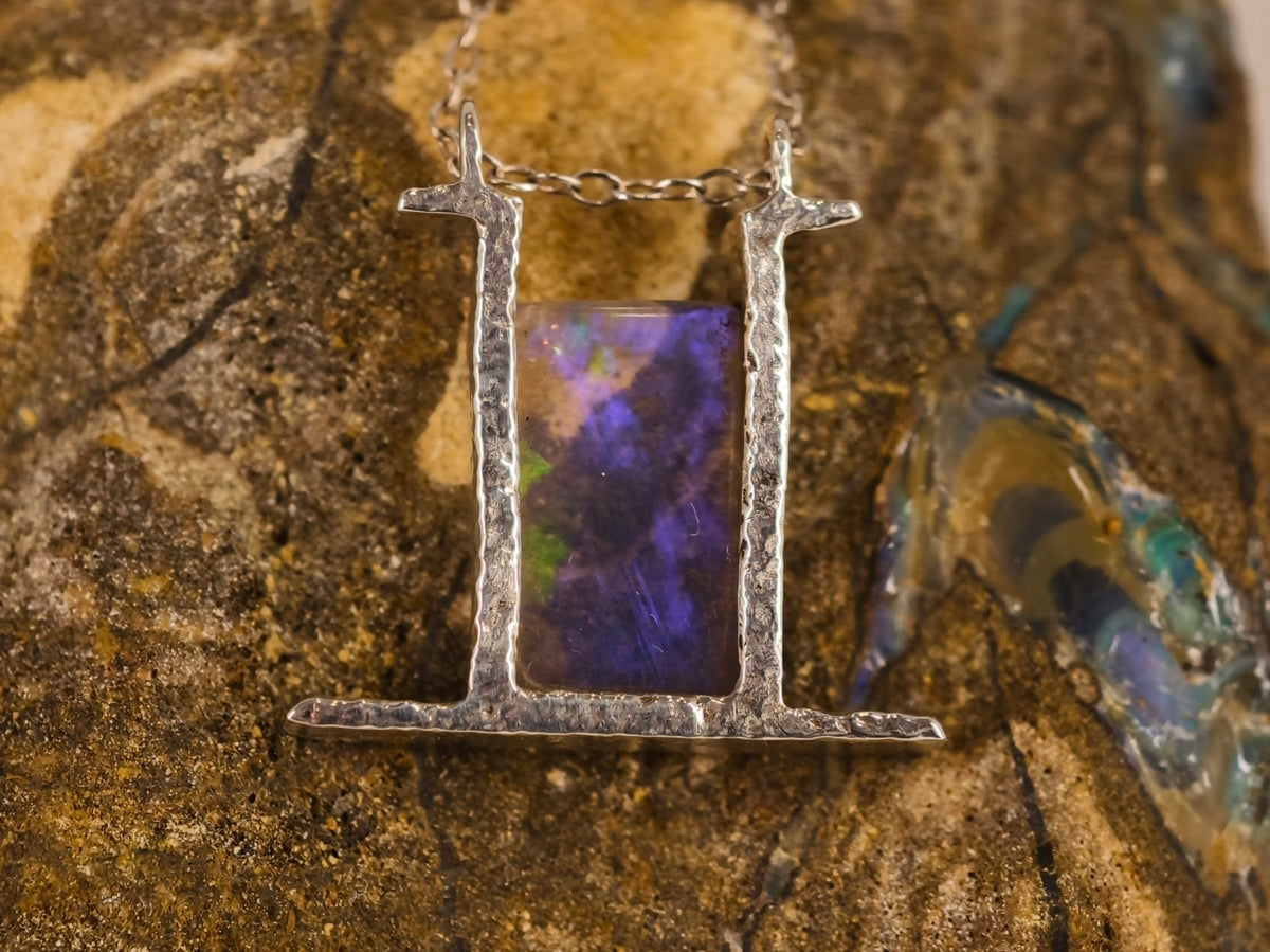 Pendentif en opale cristal — vue 8 — Tirou Bijou