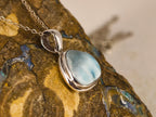 Pendentif en larimar — vue 4 — Tirou Bijou