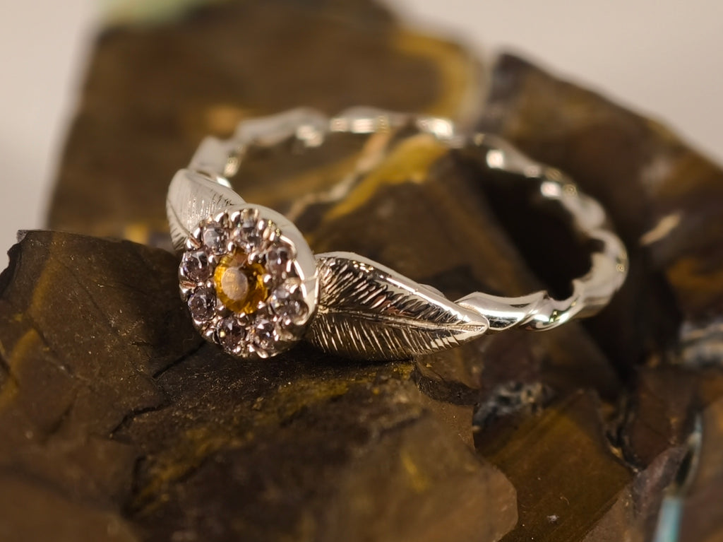Bague en saphir et moissanite — vue 3 — Tirou Bijou