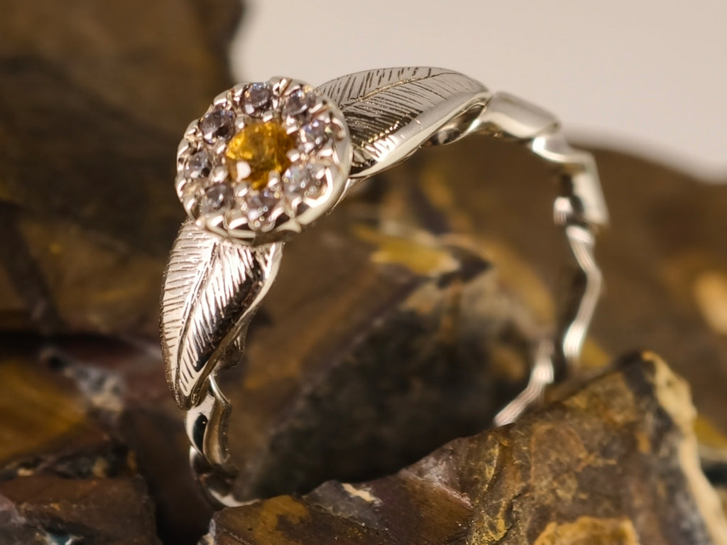 Bague en saphir et moissanite — vue 4 — Tirou Bijou