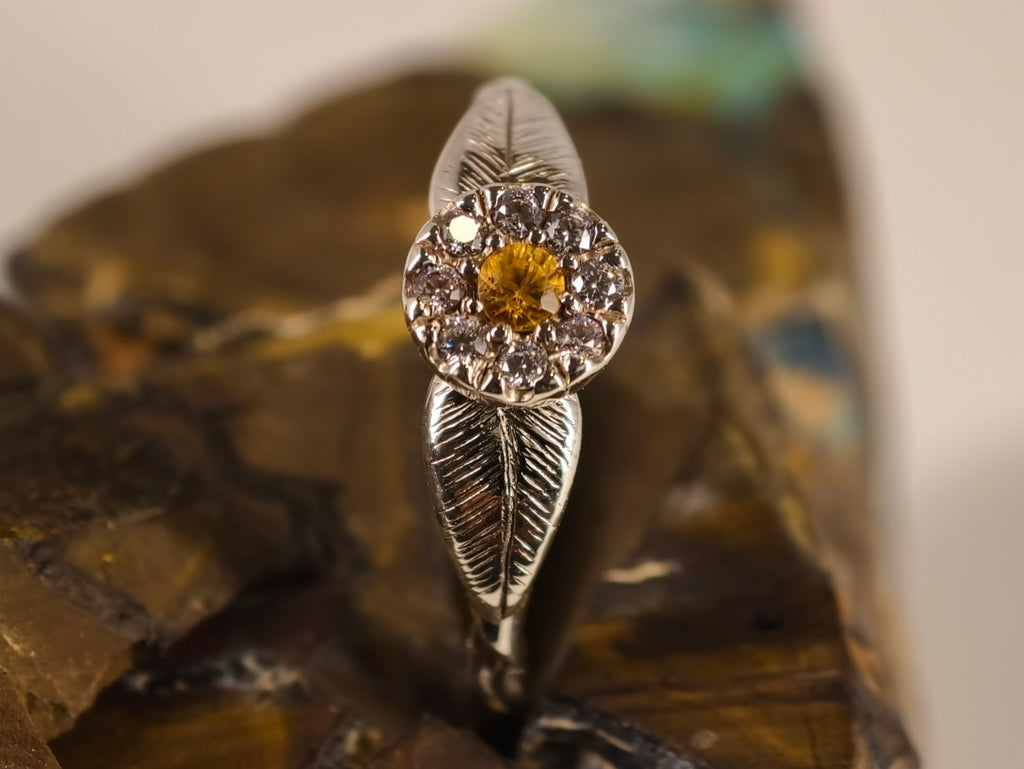 Bague en saphir et moissanite — vue 6 — Tirou Bijou