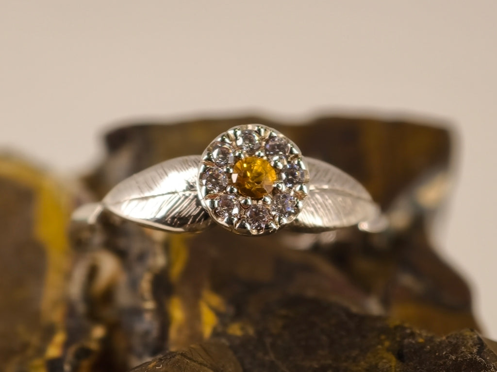 Bague en saphir et moissanite — vue 9 — Tirou Bijou