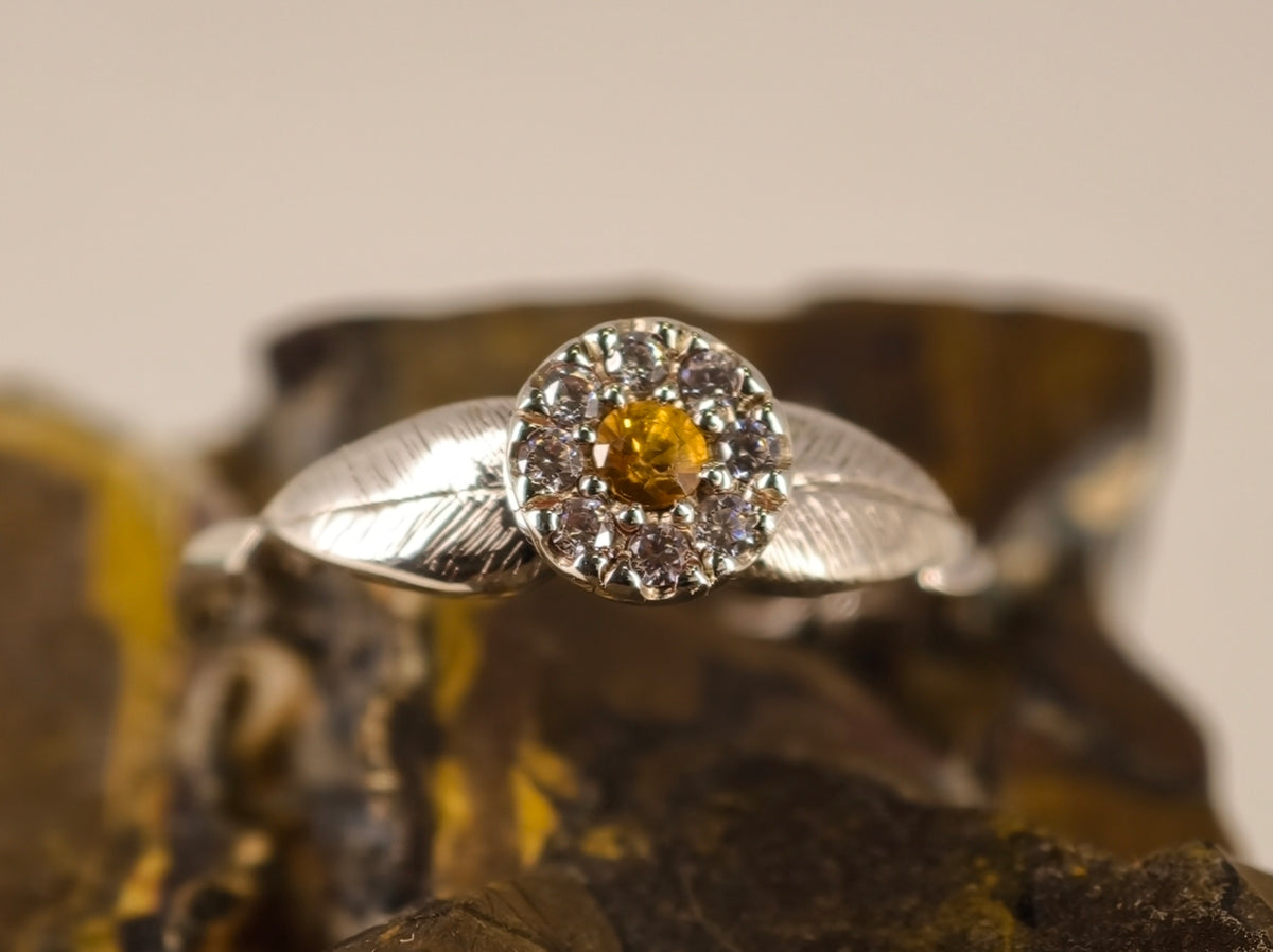 Bague en saphir et moissanite — vue 9 — Tirou Bijou