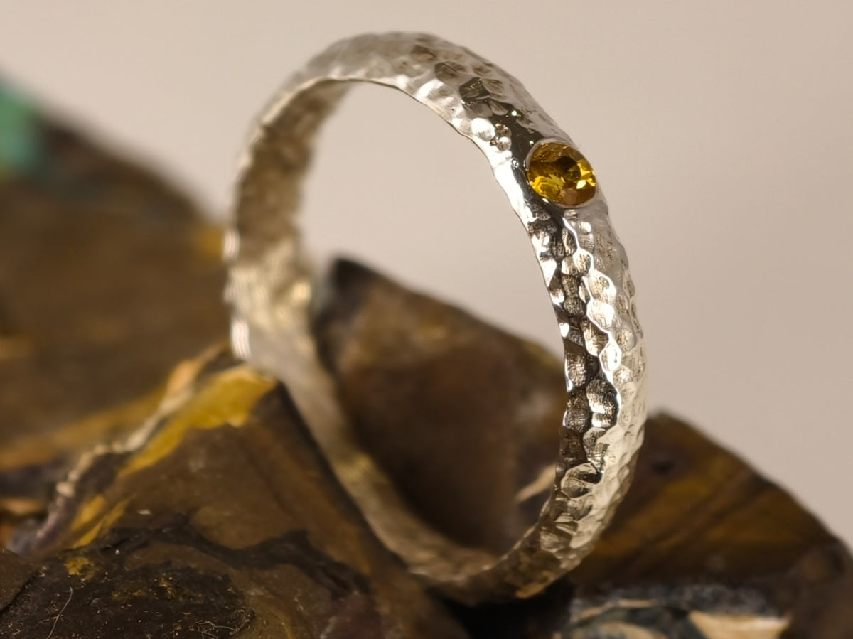 Bague en saphir jaune — vue 2 — Tirou Bijou