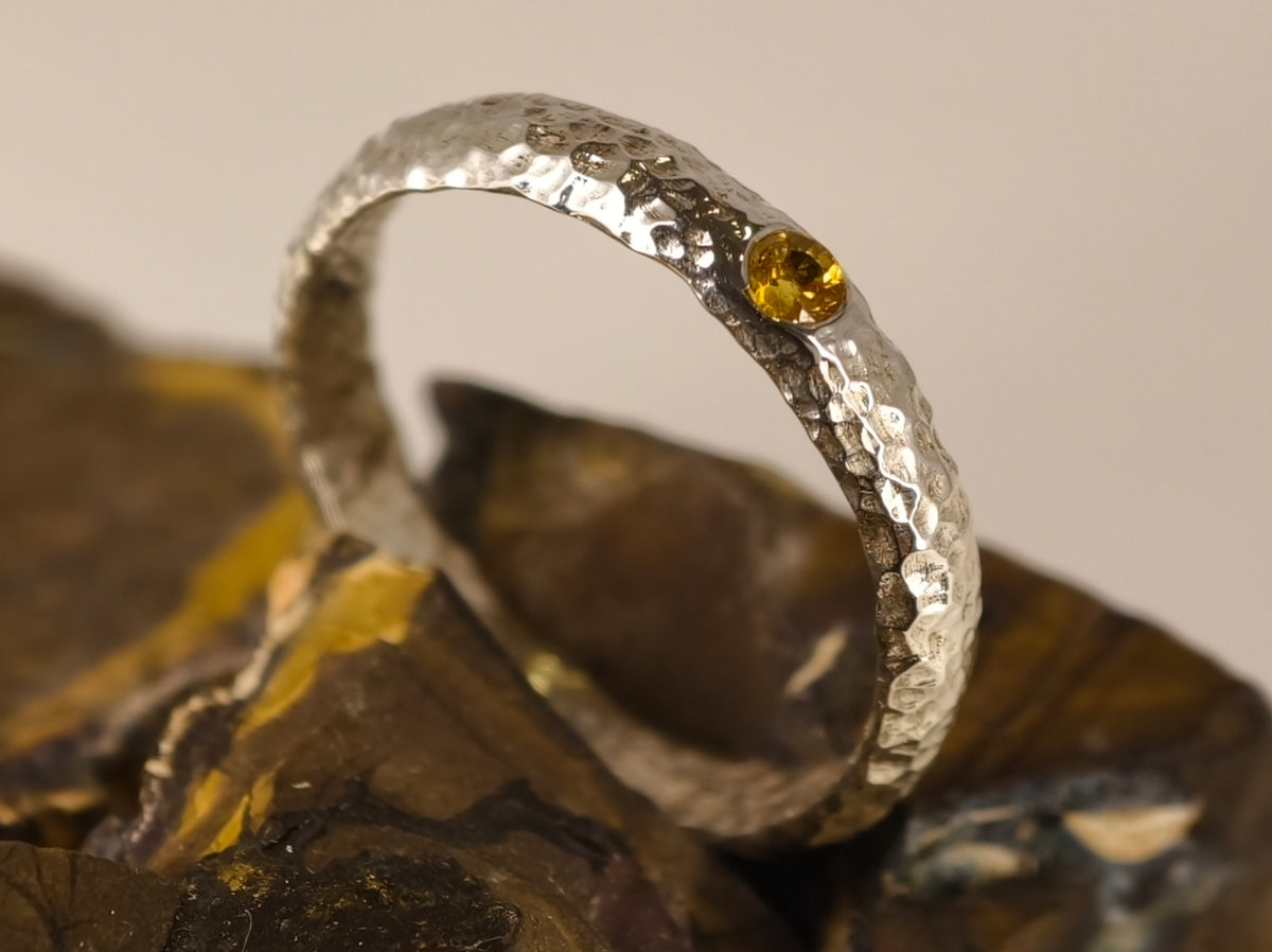 Bague en saphir jaune — vue 5 — Tirou Bijou