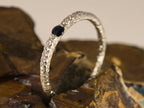 Bague en saphir et moissanite — vue 2 — Tirou Bijou