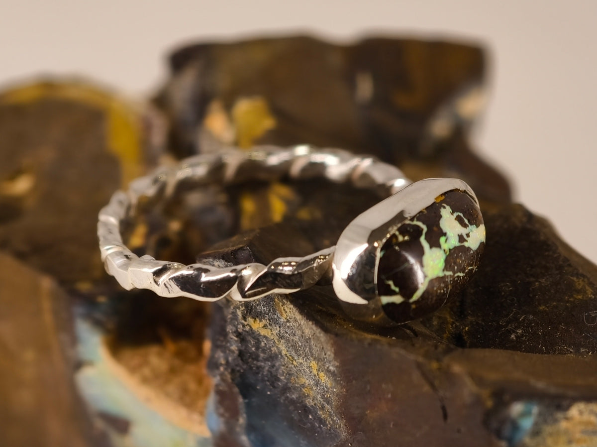 Bague en opale boulder — vue 2 — Tirou Bijou