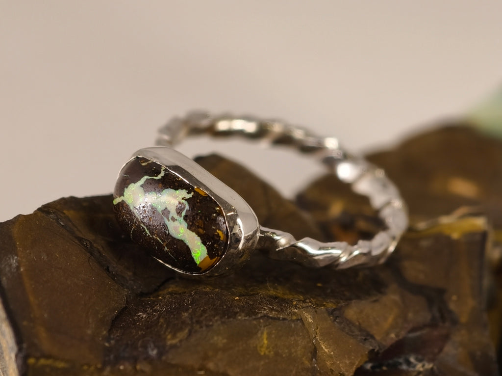 Bague en opale boulder — vue 3 — Tirou Bijou