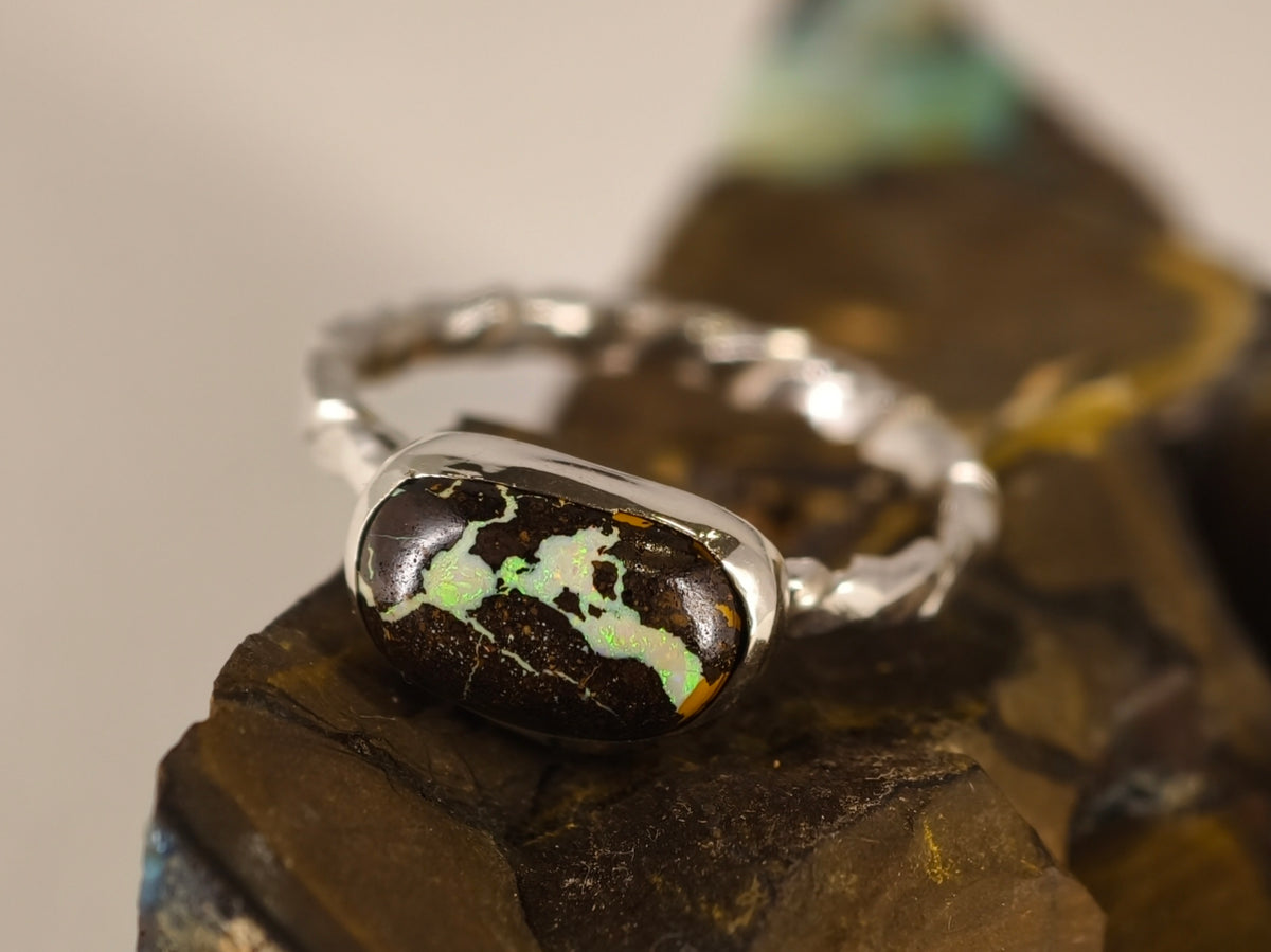 Bague en opale boulder — vue 4 — Tirou Bijou