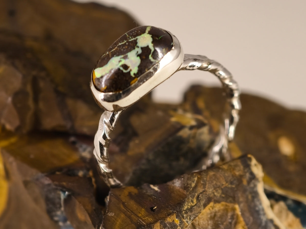 Bague en opale boulder — vue 7 — Tirou Bijou