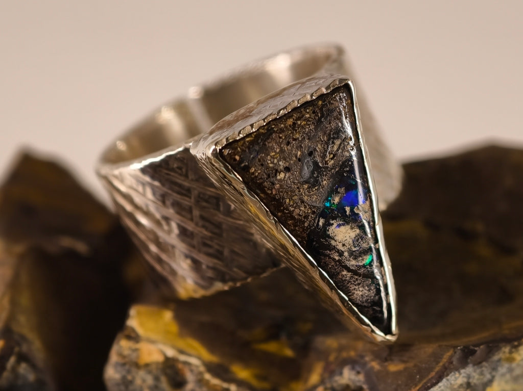 Bague en opale boulder — vue 1 — Tirou Bijou