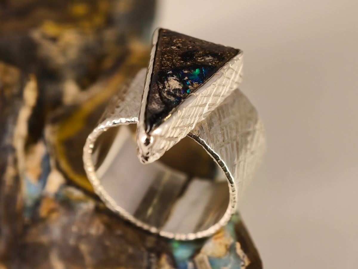 Bague en opale boulder — vue 2 — Tirou Bijou