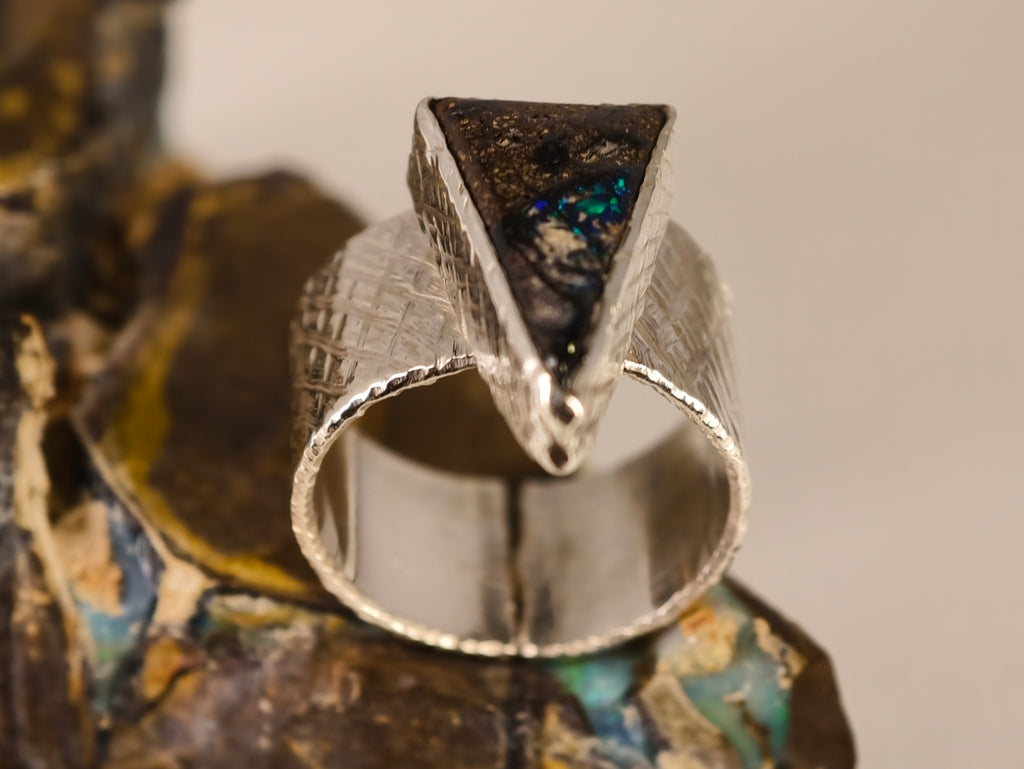 Bague en opale boulder — vue 3 — Tirou Bijou