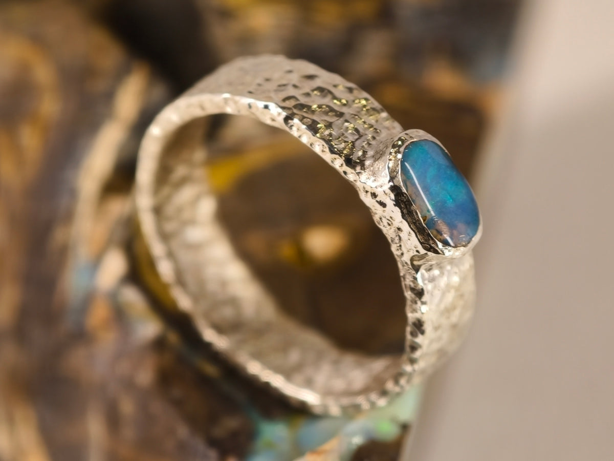 Bague en opale boulder — vue 2 — Tirou Bijou