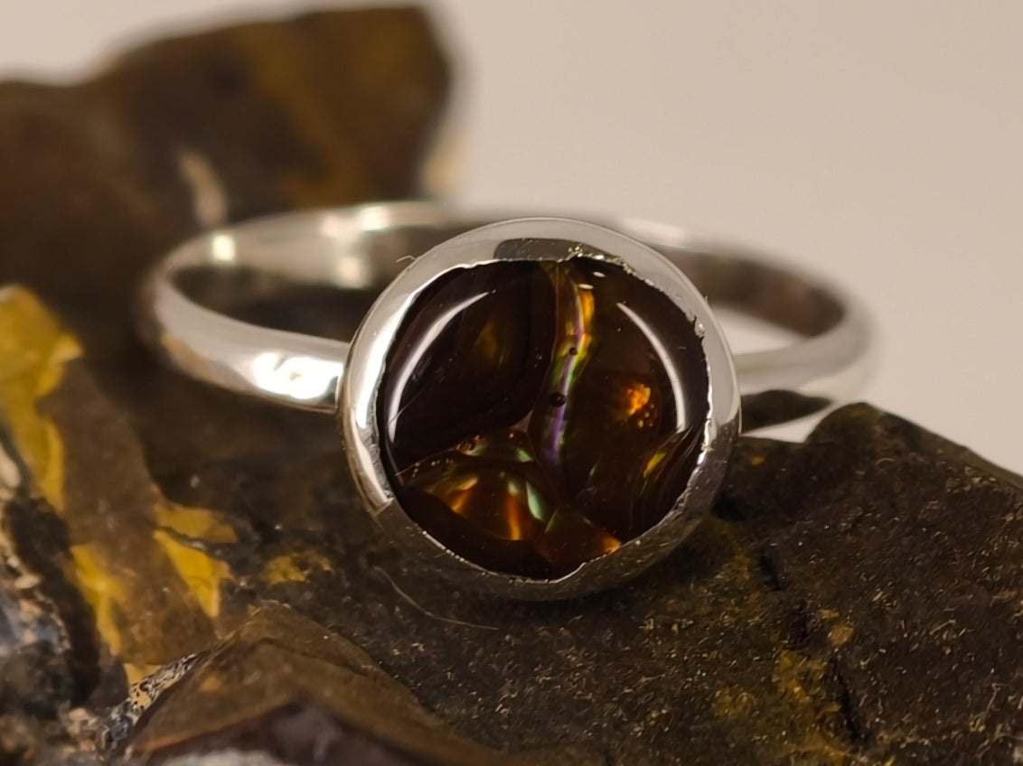 Bague en agate de feu — vue 10 — Tirou Bijou