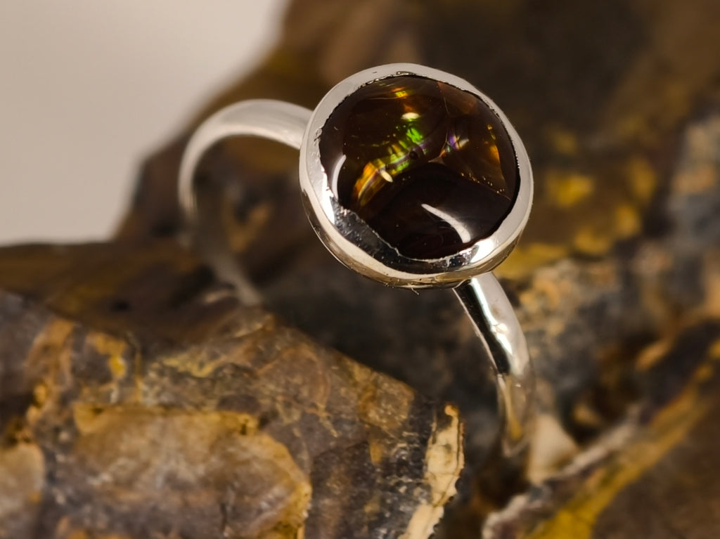 Bague en agate de feu — vue 4 — Tirou Bijou