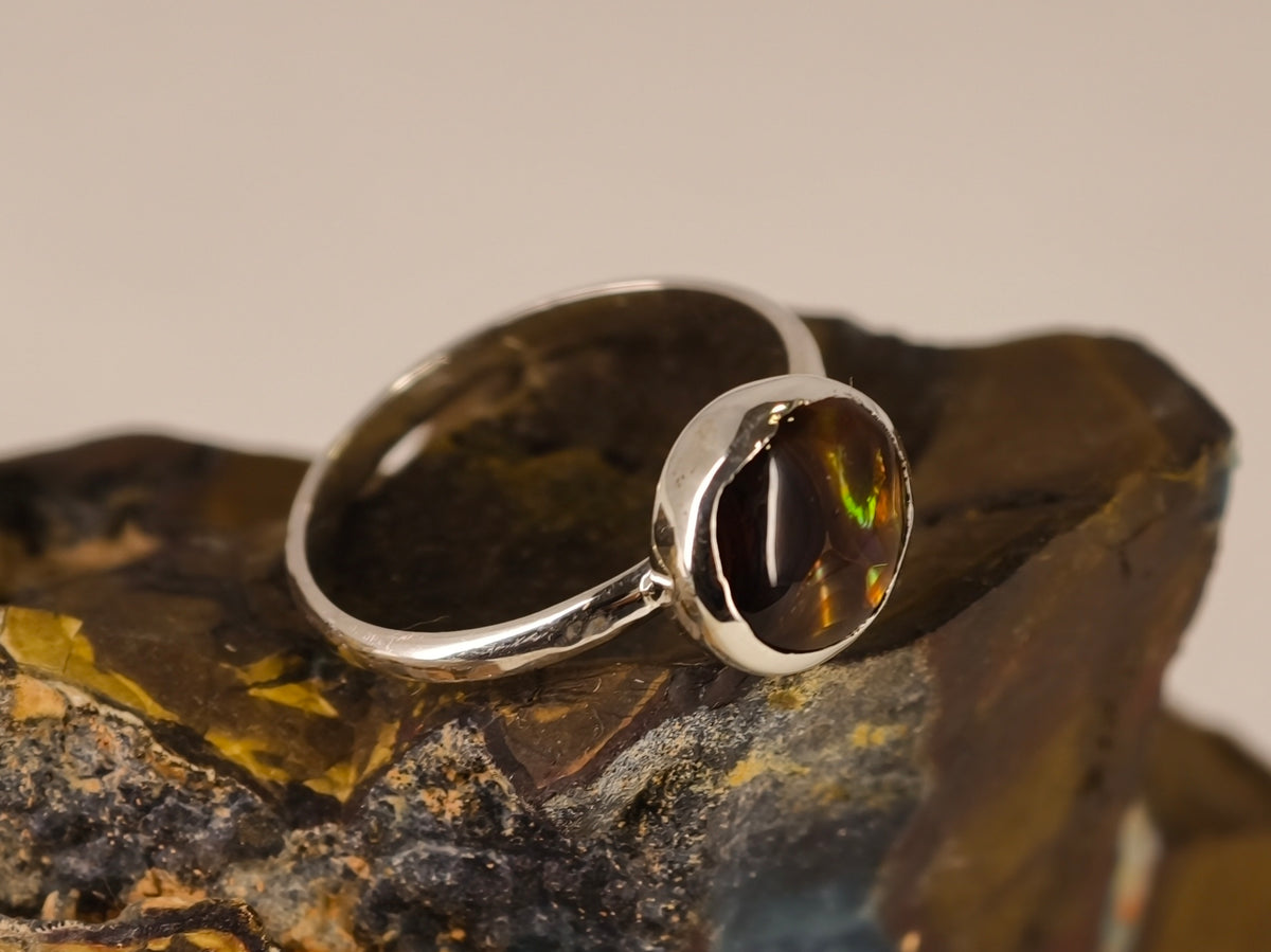 Bague en agate de feu — vue 6 — Tirou Bijou