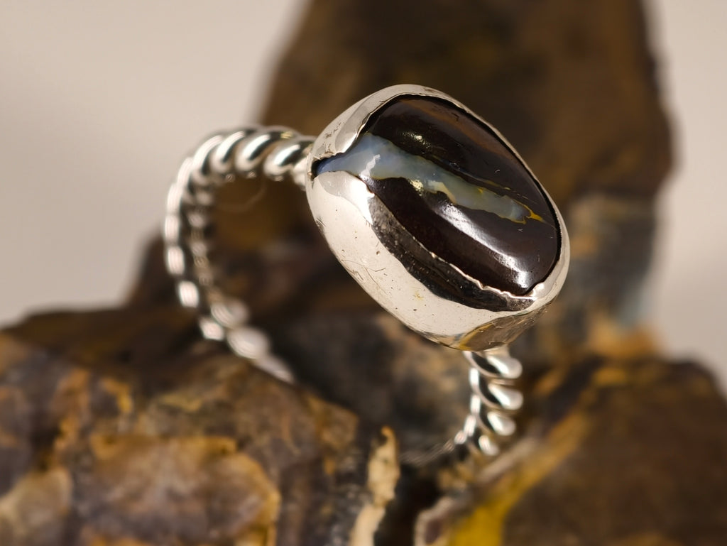 Bague en opale boulder — vue 2 — Tirou Bijou
