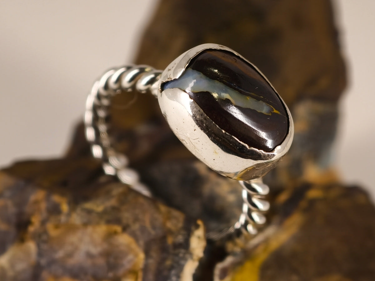 Bague en opale boulder — vue 2 — Tirou Bijou