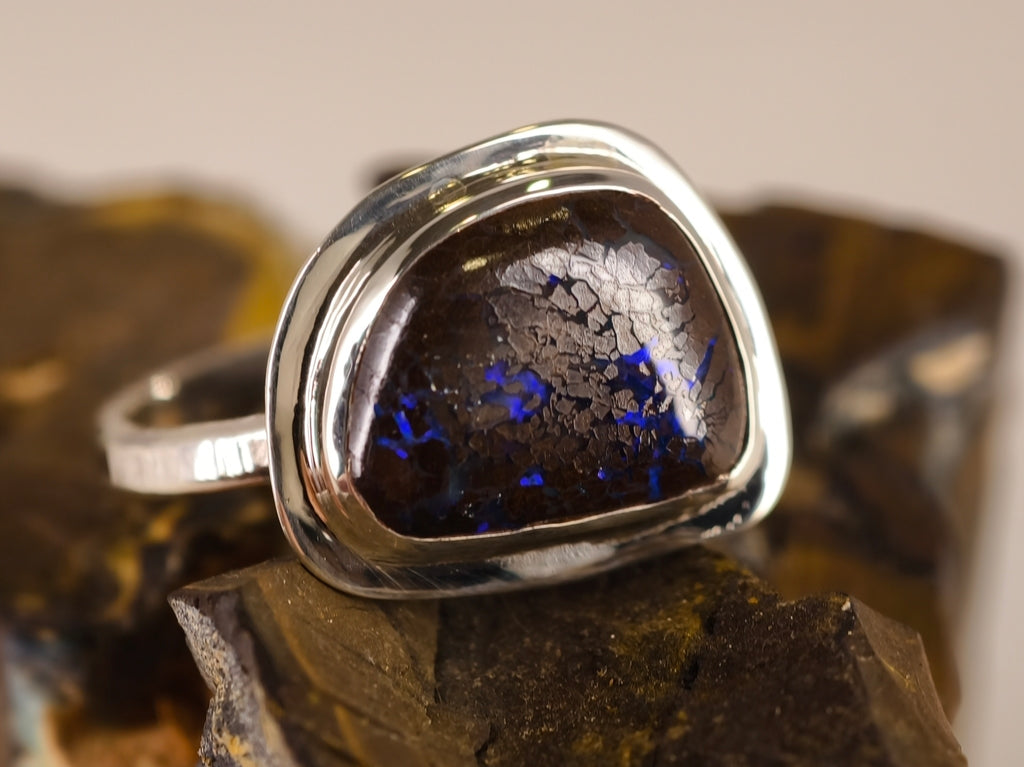 Bague en opale boulder — vue 2 — Tirou Bijou