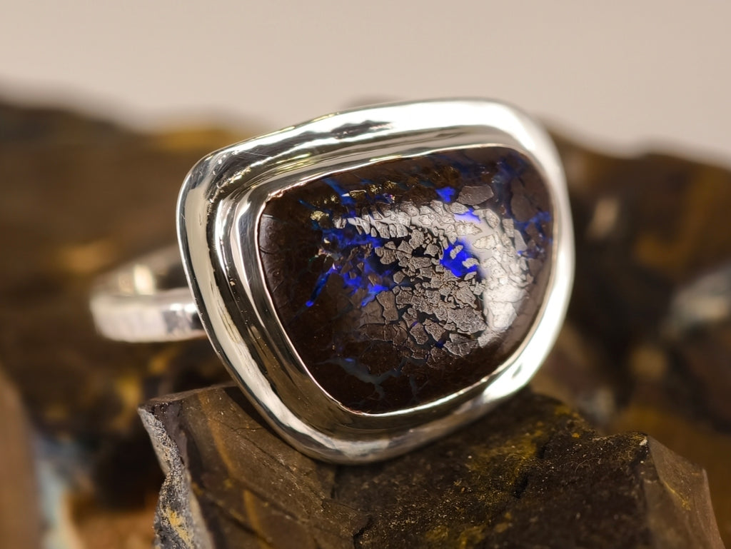 Bague en opale boulder — vue 1 — Tirou Bijou