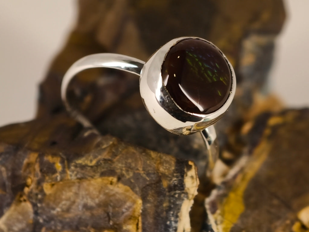 Bague en agate de feu — vue 4 — Tirou Bijou