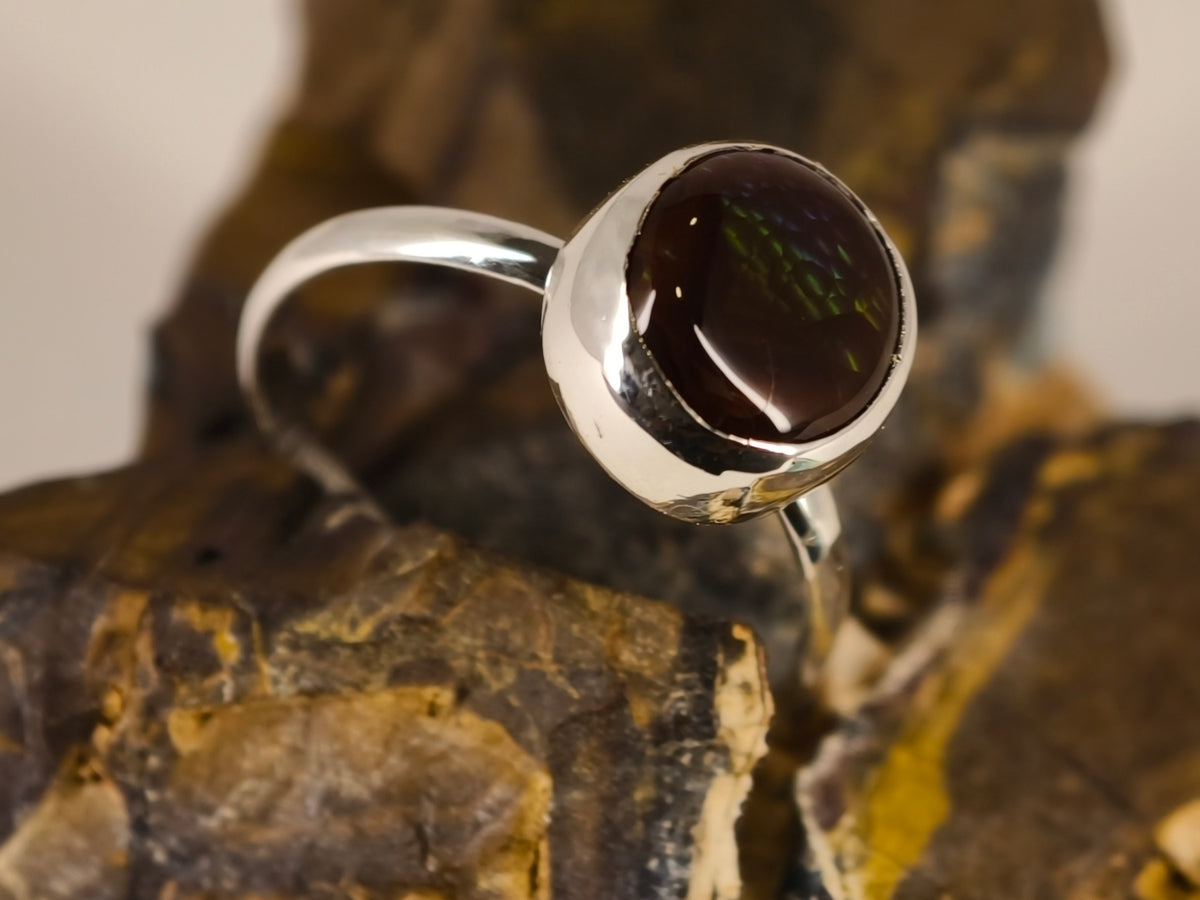 Bague en agate de feu — vue 4 — Tirou Bijou