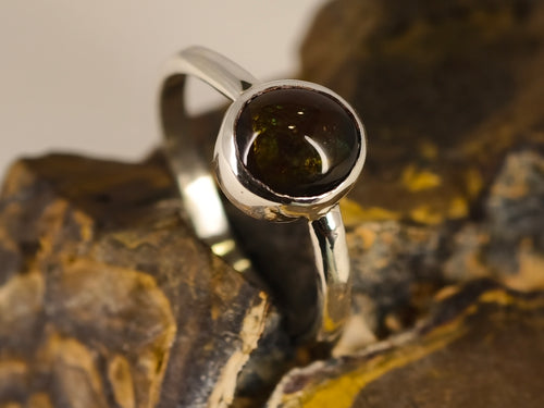 Bague en agate de feu — vue 2 — Tirou Bijou