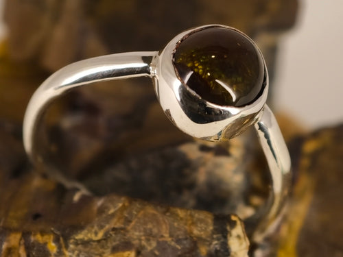 Bague en agate de feu — vue 1 — Tirou Bijou
