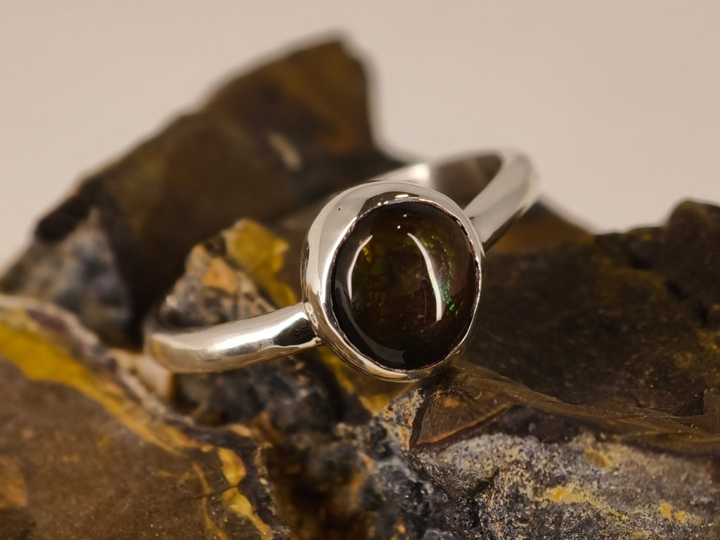 Bague en agate de feu — vue 5 — Tirou Bijou