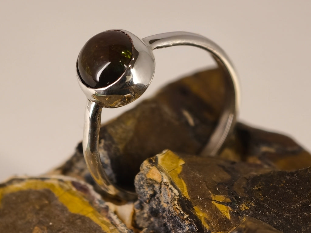 Bague en agate de feu — vue 6 — Tirou Bijou