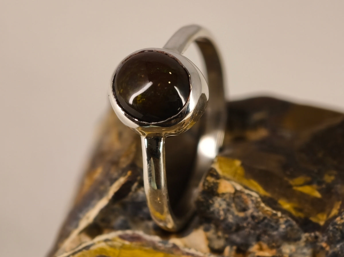 Bague en agate de feu — vue 7 — Tirou Bijou