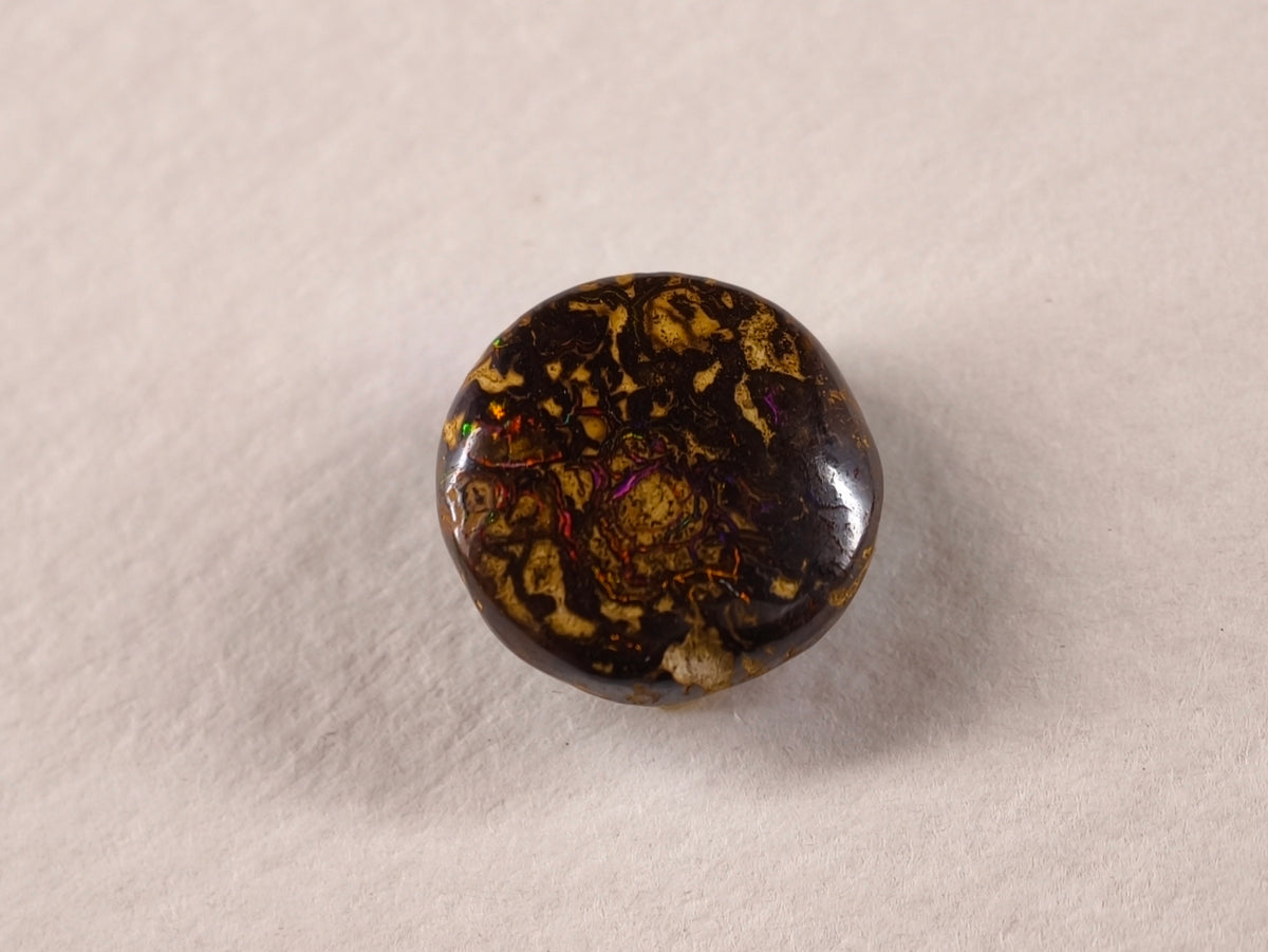 Opale boulder d’Australie — ronde — 5,9 ct